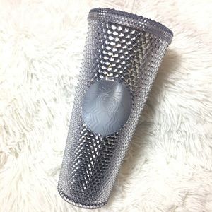 STARBUCKS 2019 Bling Platinum Studded Cold Tumbler